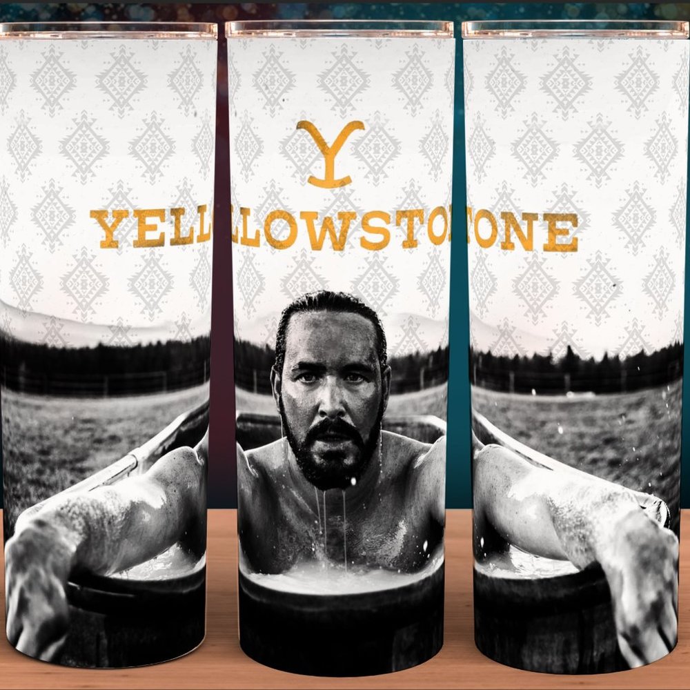 Yellowstone Rip in a Hot Tub Country Style Cup Mug Tumbler 20oz